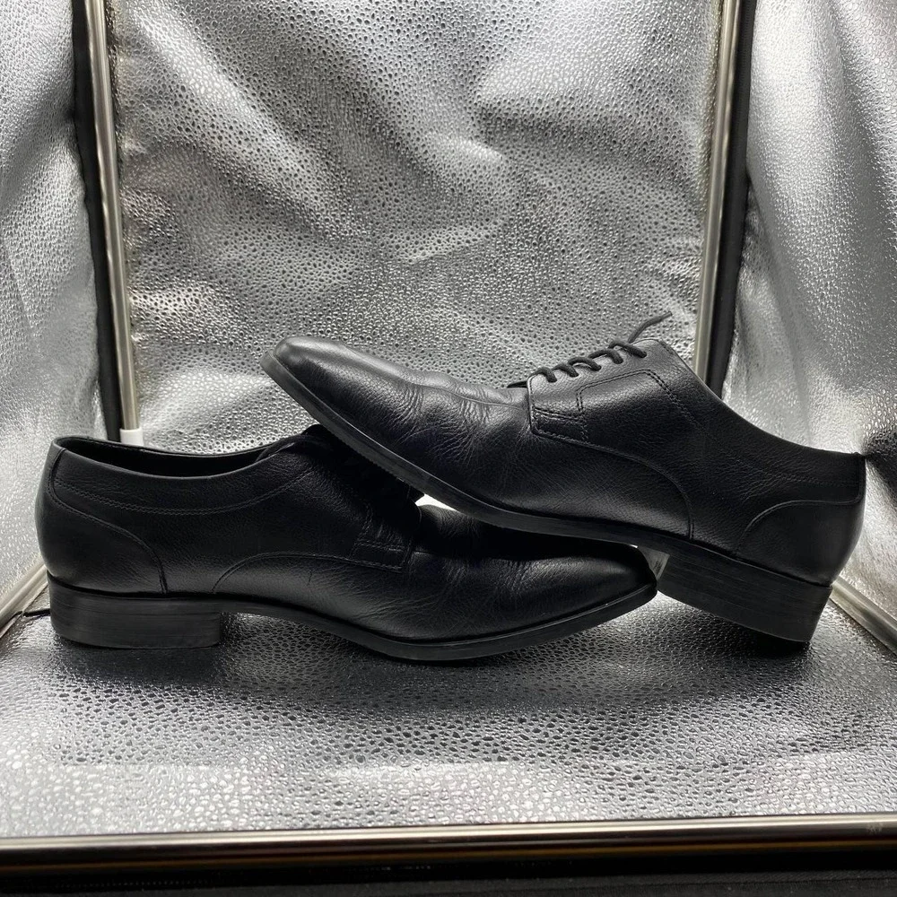 Cole Haan Kilgore Apron Ox Oxford Dress Shoes Mens 8.5 Black Leather Square Toe